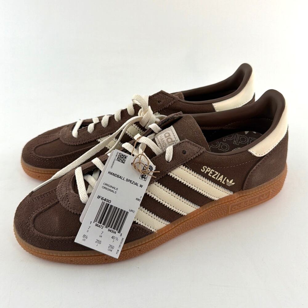 Adidas Women's Brown Handball Spezial Sneakers Shoes Size 8.5 - Picture 8 of 14